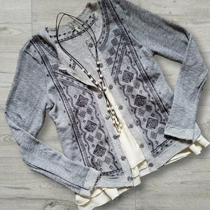 BKE Embroidered Cardigan